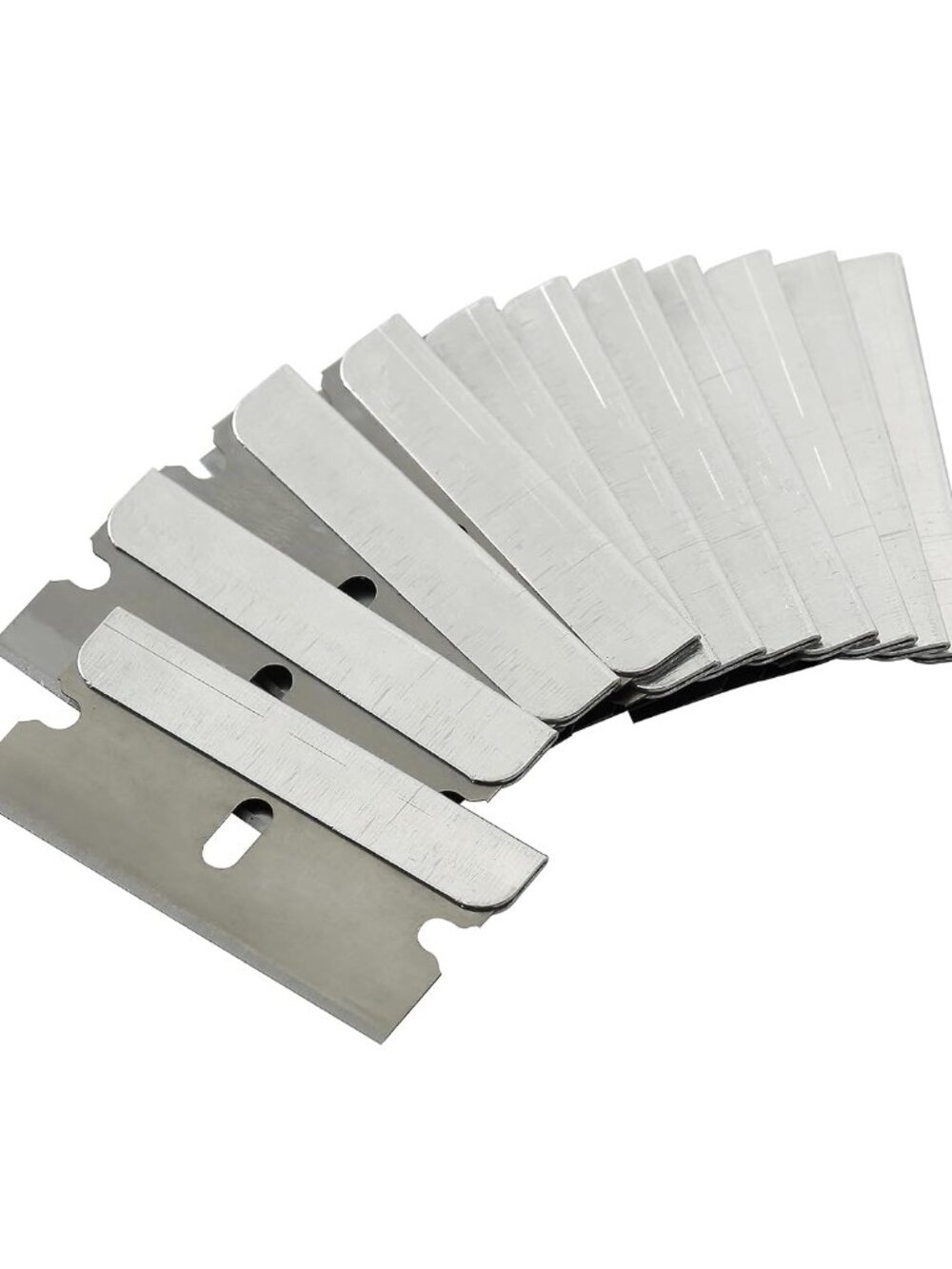 Bates Single Edge Razor Blades, 100 Pack, Silver, Straight Edge, Scraper Blades